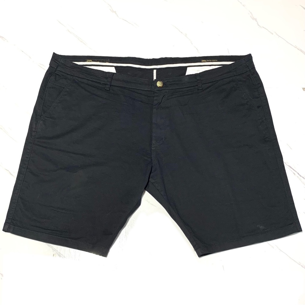 Zara Man Denim Wear Black Summer Short Size 44